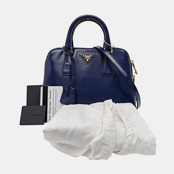 Galleria Small Patent Leather Blue