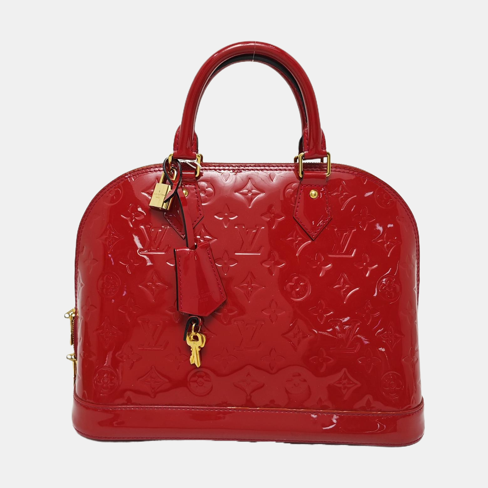 ALMA PM Monogram Patent Leather Red