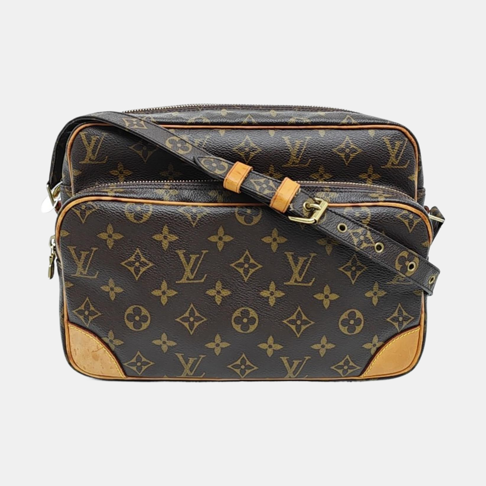 Nile Monogram Coated Canvas Brown