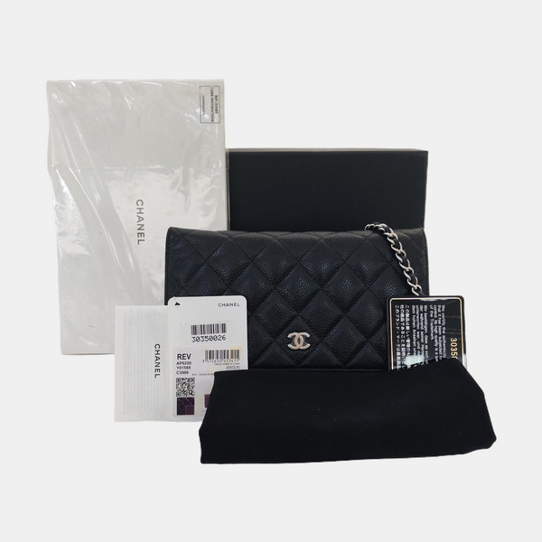 WOC Quilted Grained Calfskin Black
