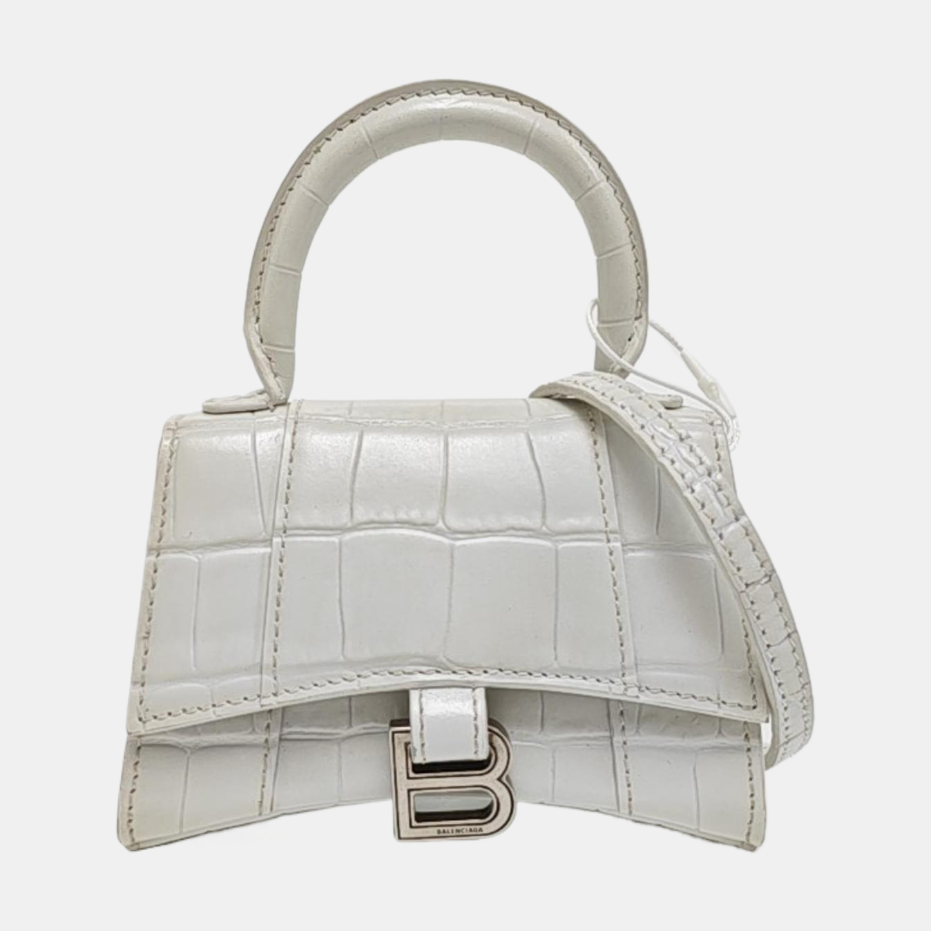 Hourglass Mini Calfskin White