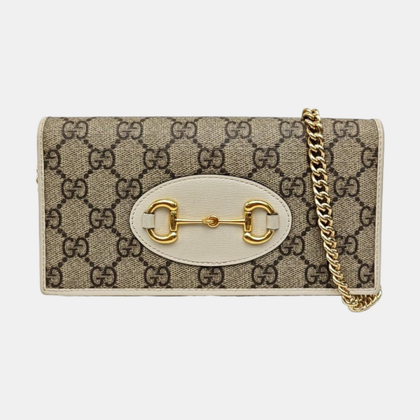 Horsebit 1955 WOC Monogram Coated Canvas Beige