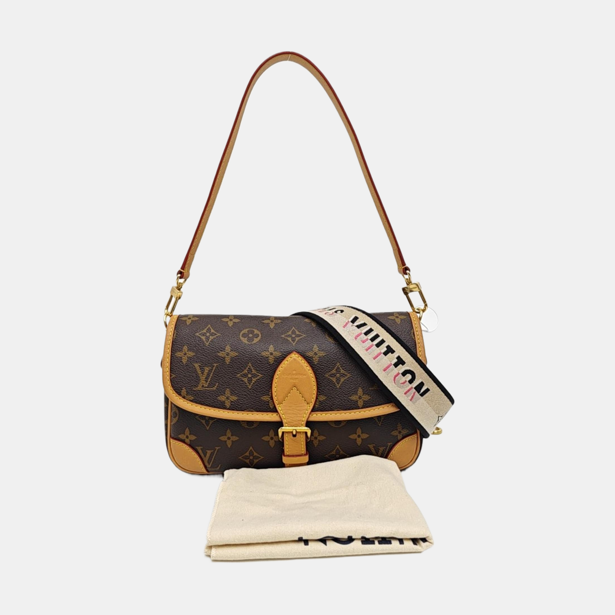 DIANE Monogram Coated Canvas Brown