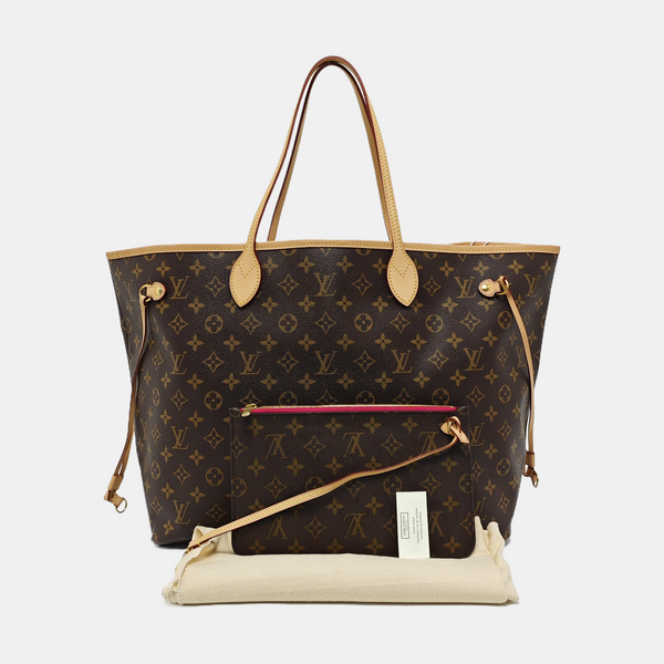 NEVERFULL GM Monogram Coated Canvas Brown