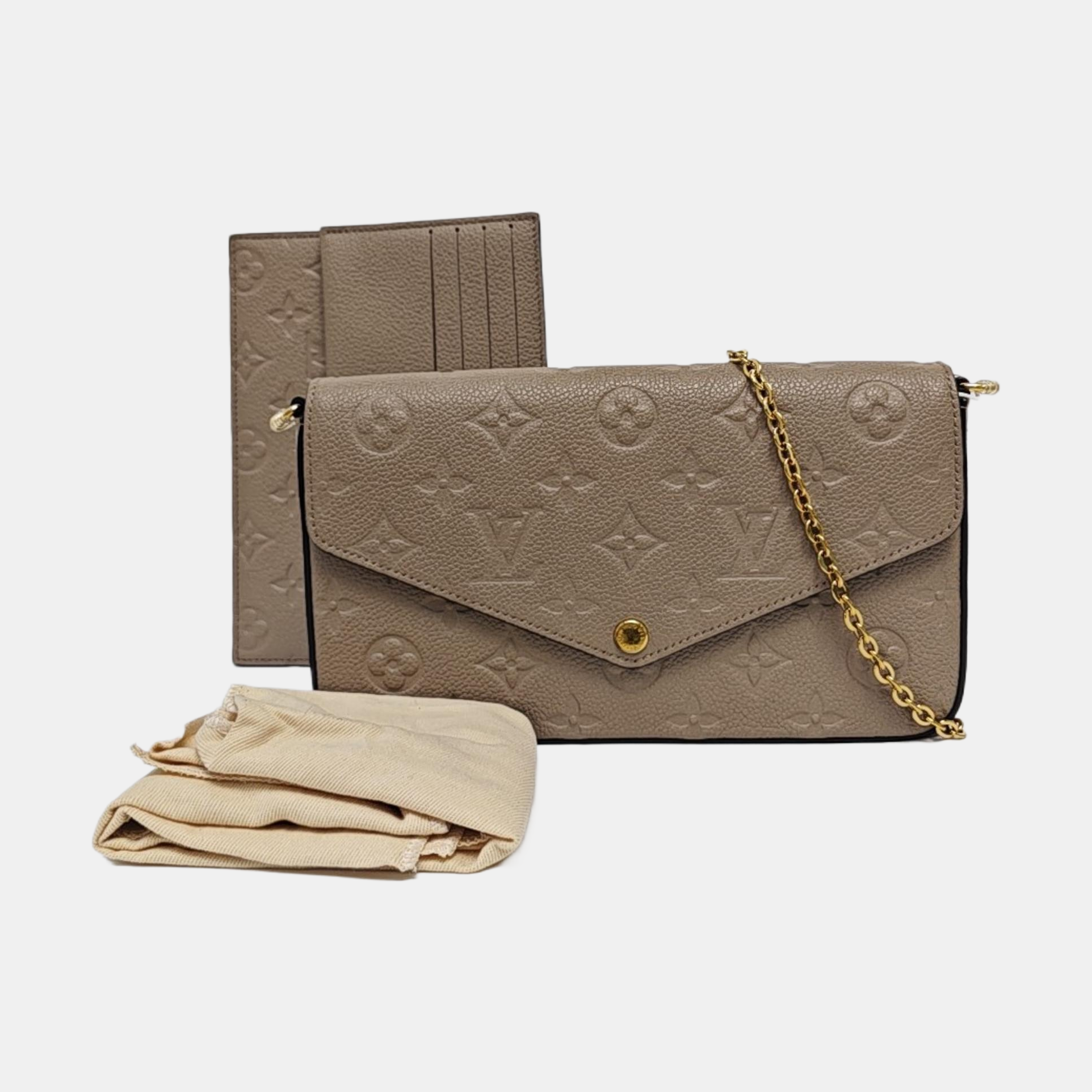 FÉLICIE Monogram Calfskin Gray