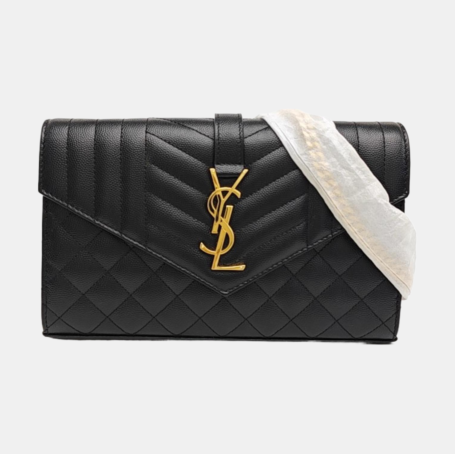 MONOGRAM Medium Chevron Calfskin Black