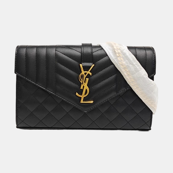 MONOGRAM Medium Chevron Calfskin Black