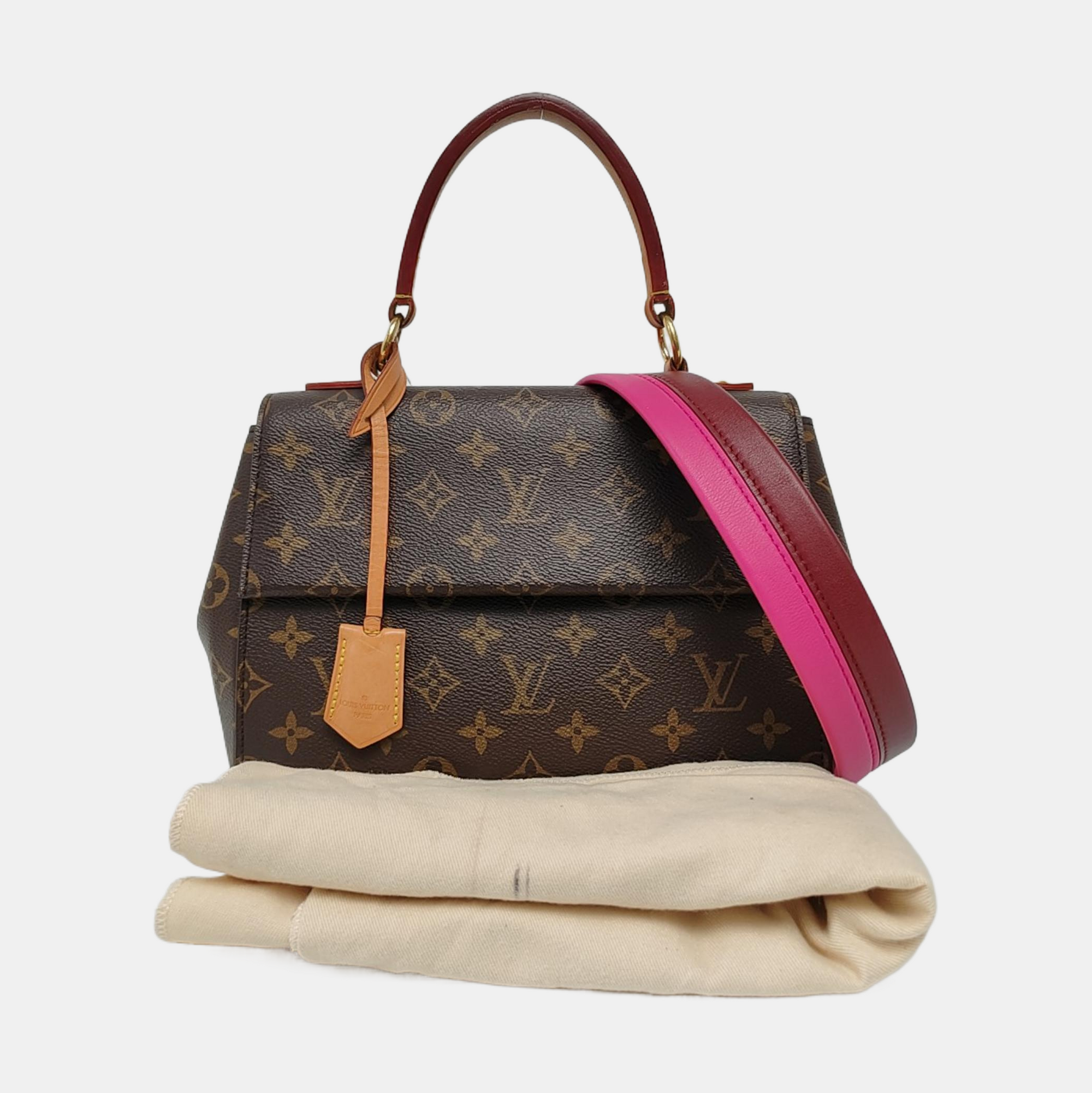 CLUNY PM Monogram Coated Canvas Brown