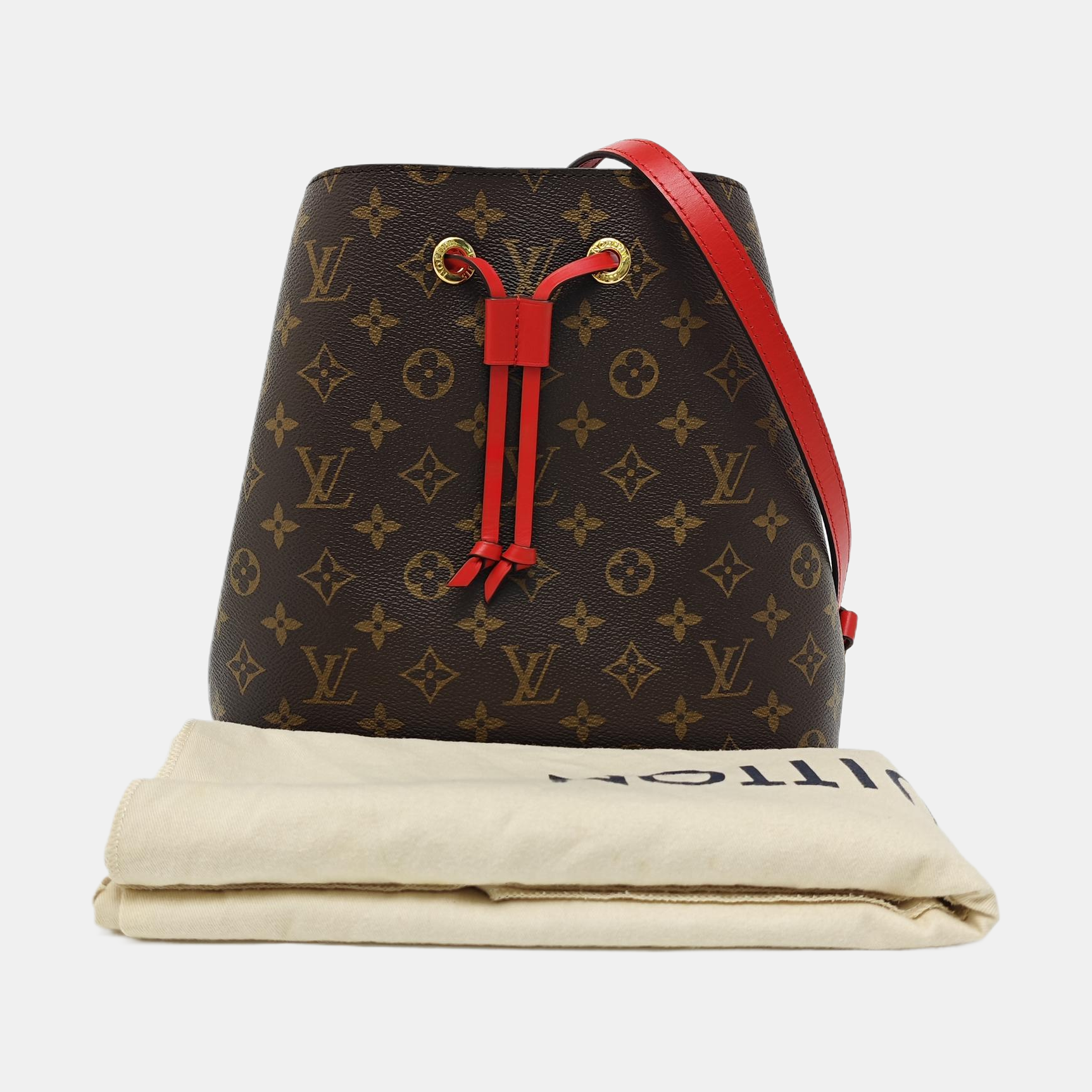 NÉONOÉ MM Monogram Coated Canvas Brown