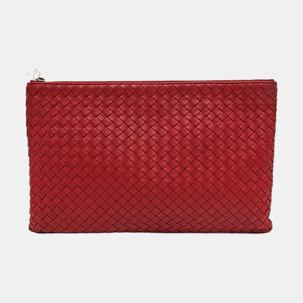 Calfskin Clutch Red