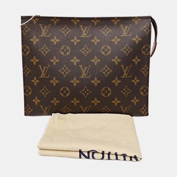 TOILET POCKET 26 Monogram Coated Canvas Brown
