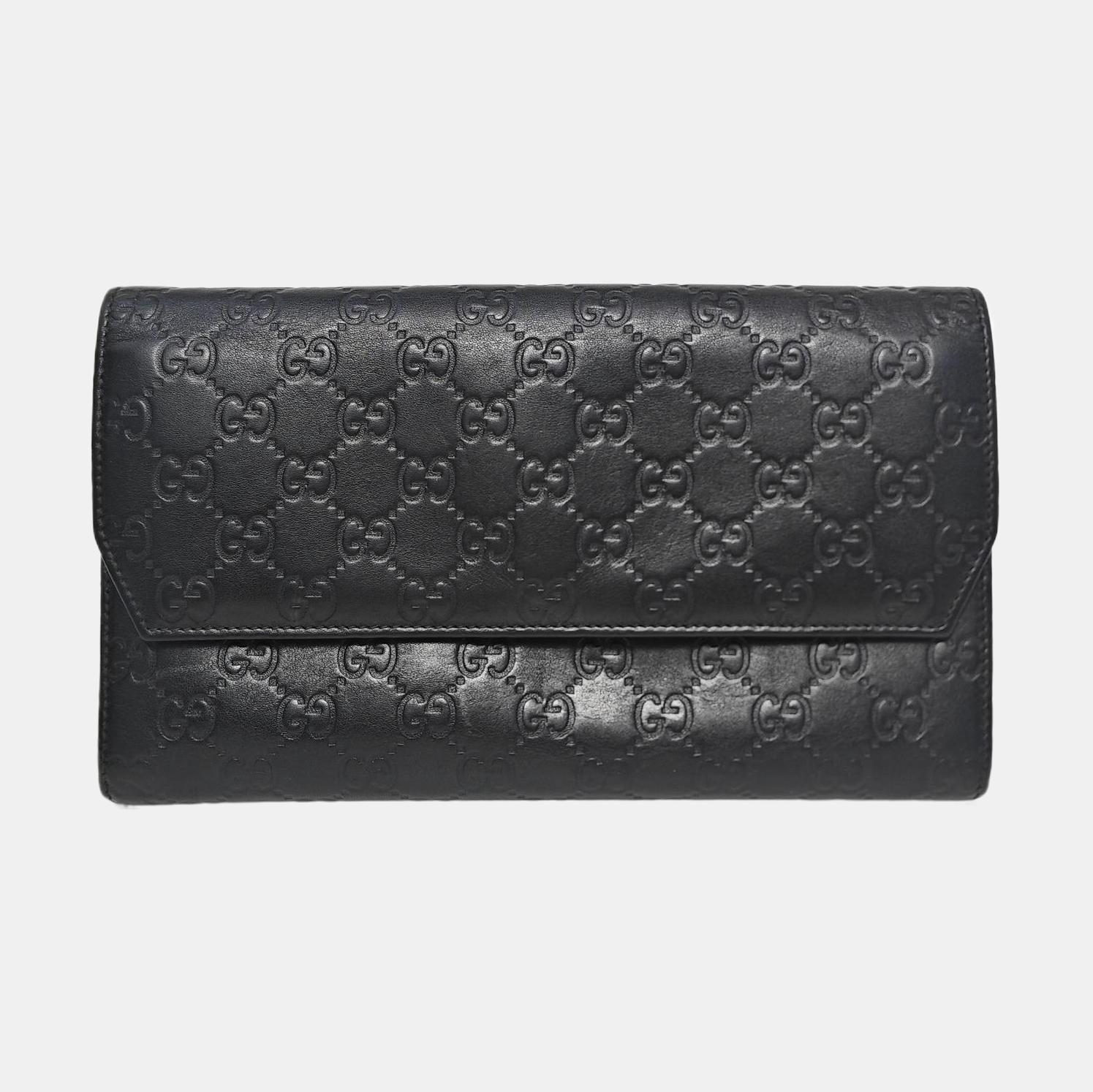 Monogram Calfskin Clutch Black