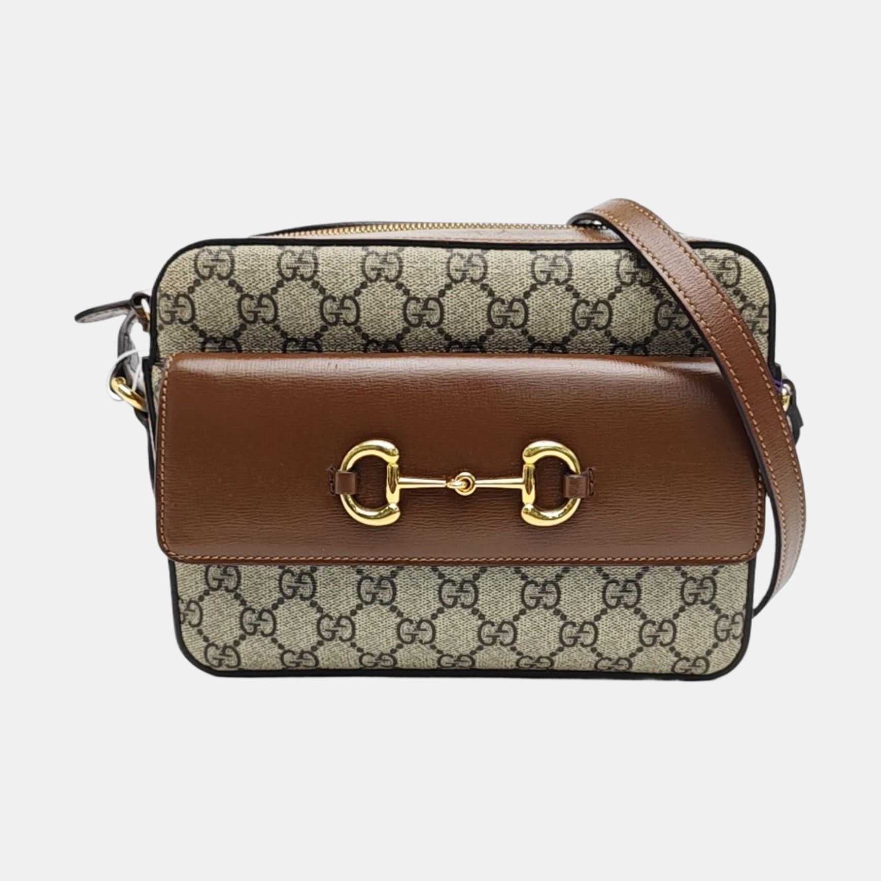 Horsebit 1955 Small Coated Canvas Beige