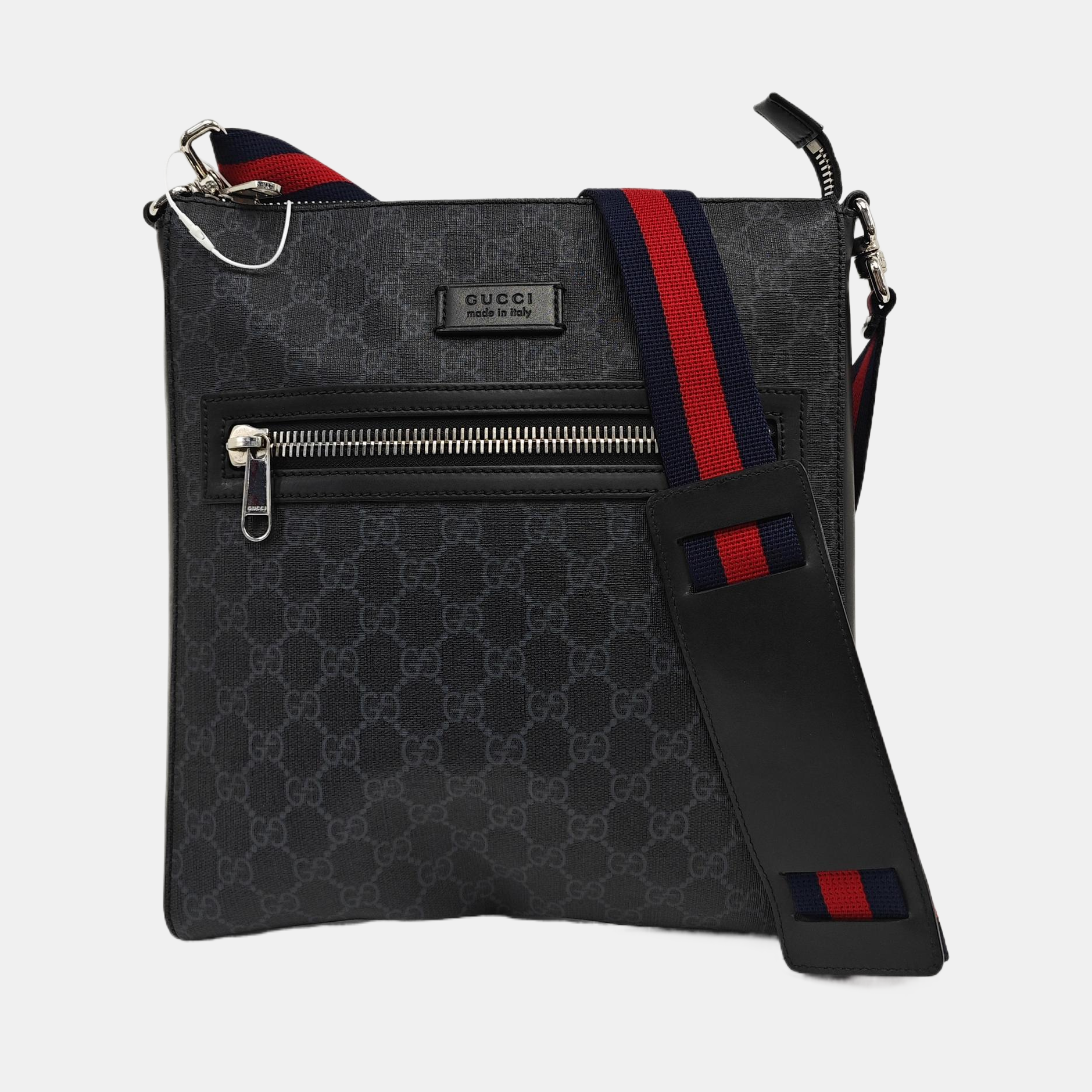 Monogram Coated Canvas Shoulder Bag Black