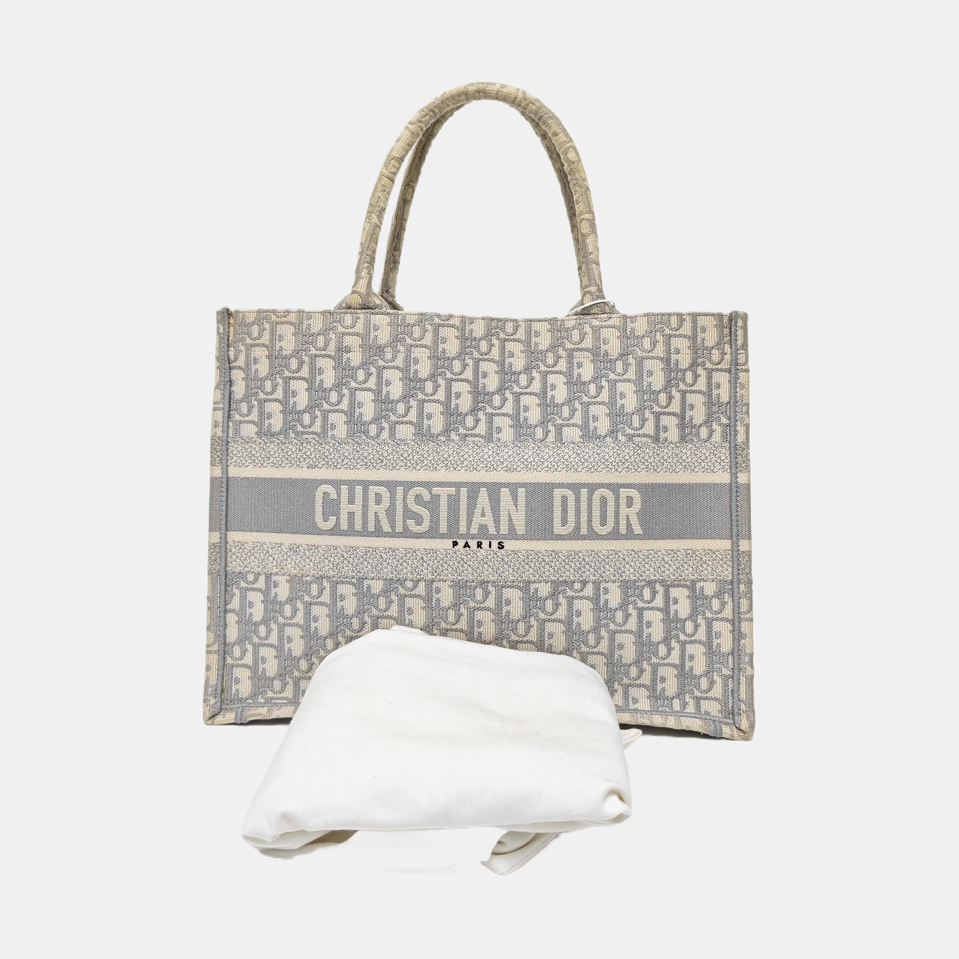 Book Tote Medium Oblique Canvas Gray