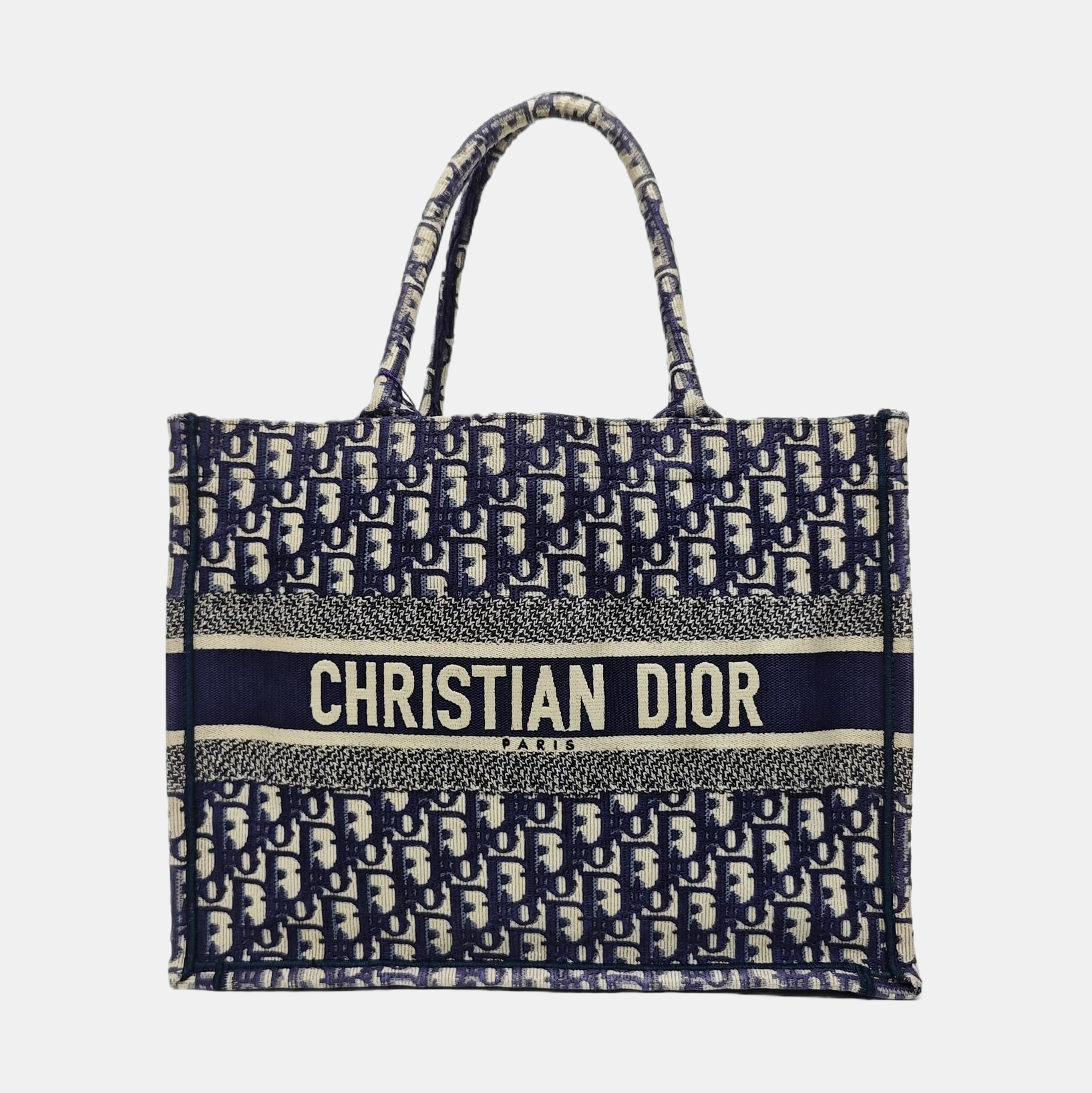 Book Tote Medium Oblique Canvas Blue