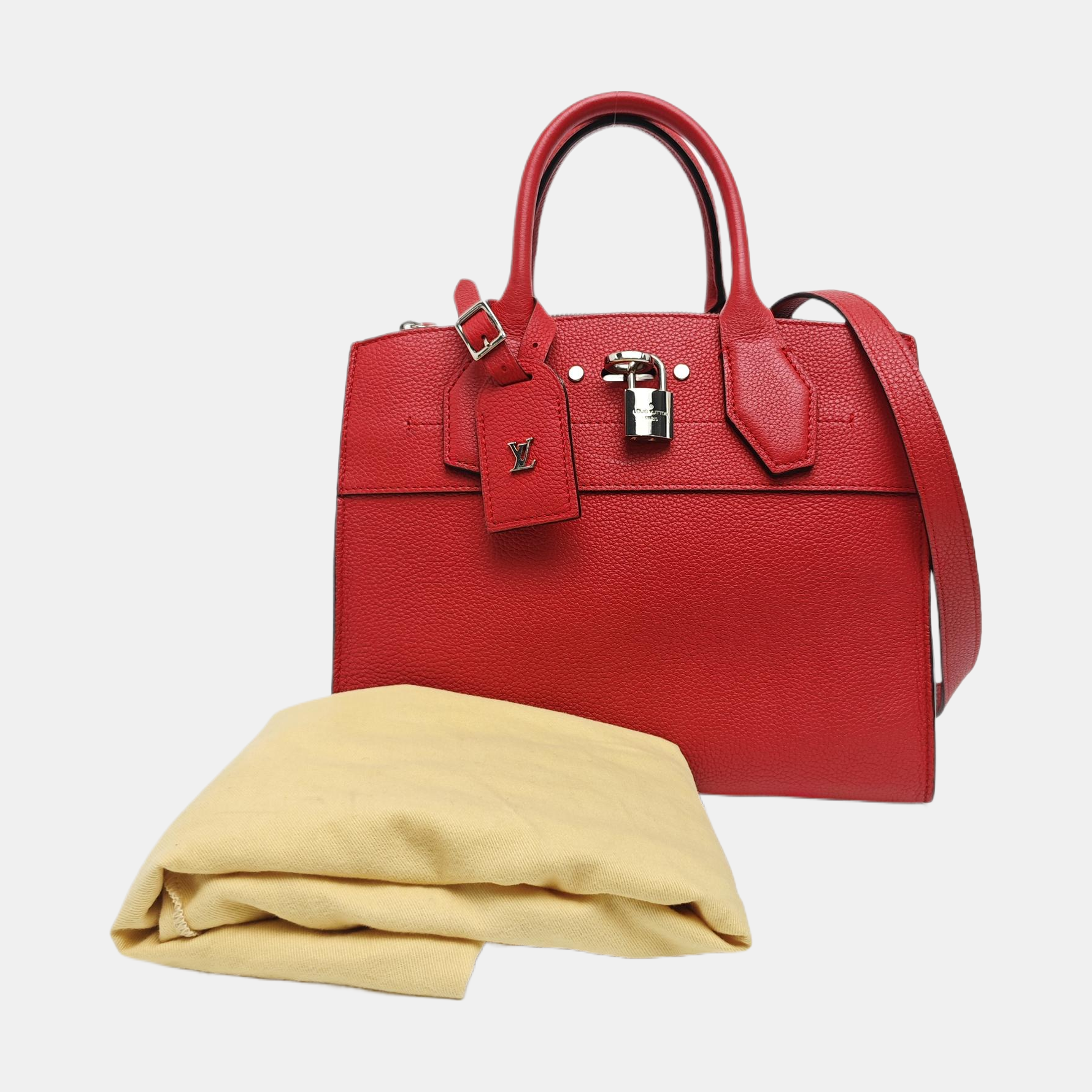 CITY STEAMER PM Calfskin Red