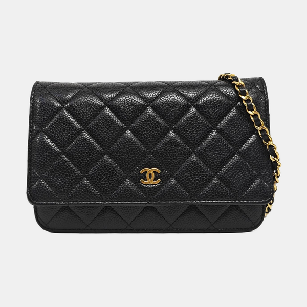 WOC Quilted Grained Calfskin Black