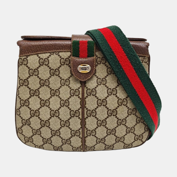 Monogram Coated Canvas Shoulder Bag Beige