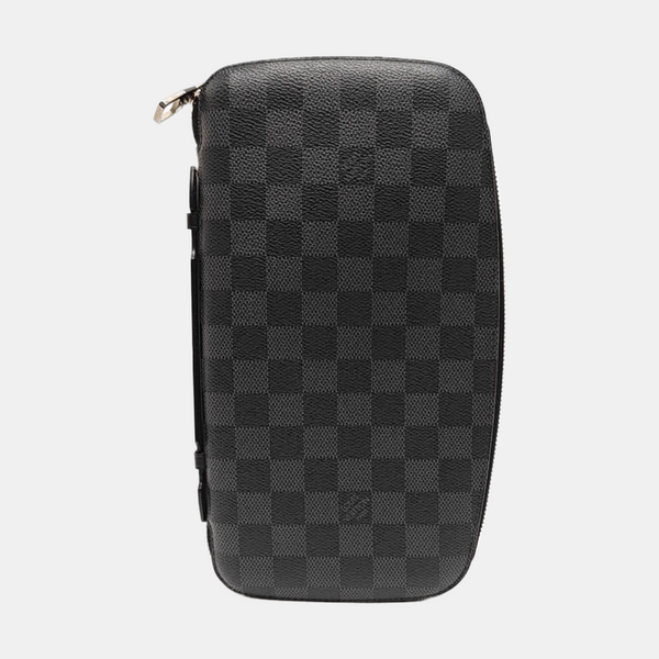 Damier Graphite Coated Canvas Clutch Gray