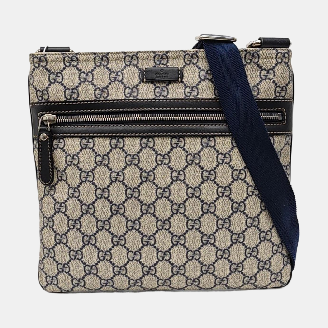Monogram Coated Canvas Shoulder Bag Blue