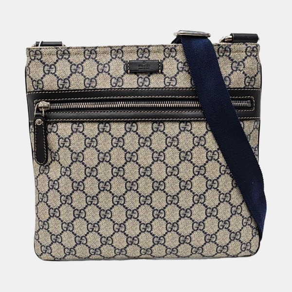 Monogram Coated Canvas Shoulder Bag Blue