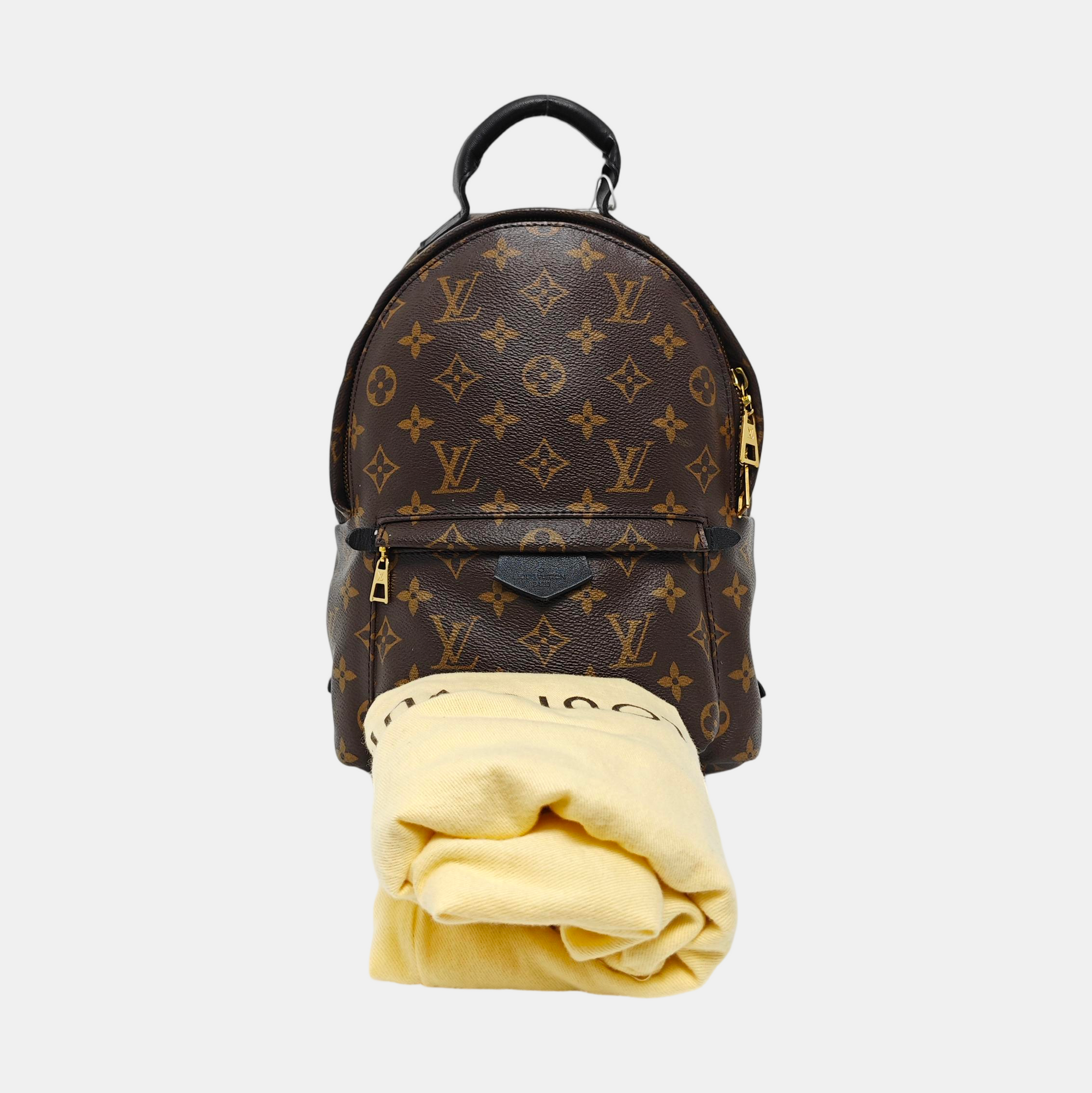 Authenticated pre-owned  PALM SPRINGS PM Monogram Coated Canvas Brown - Backpack at Looply