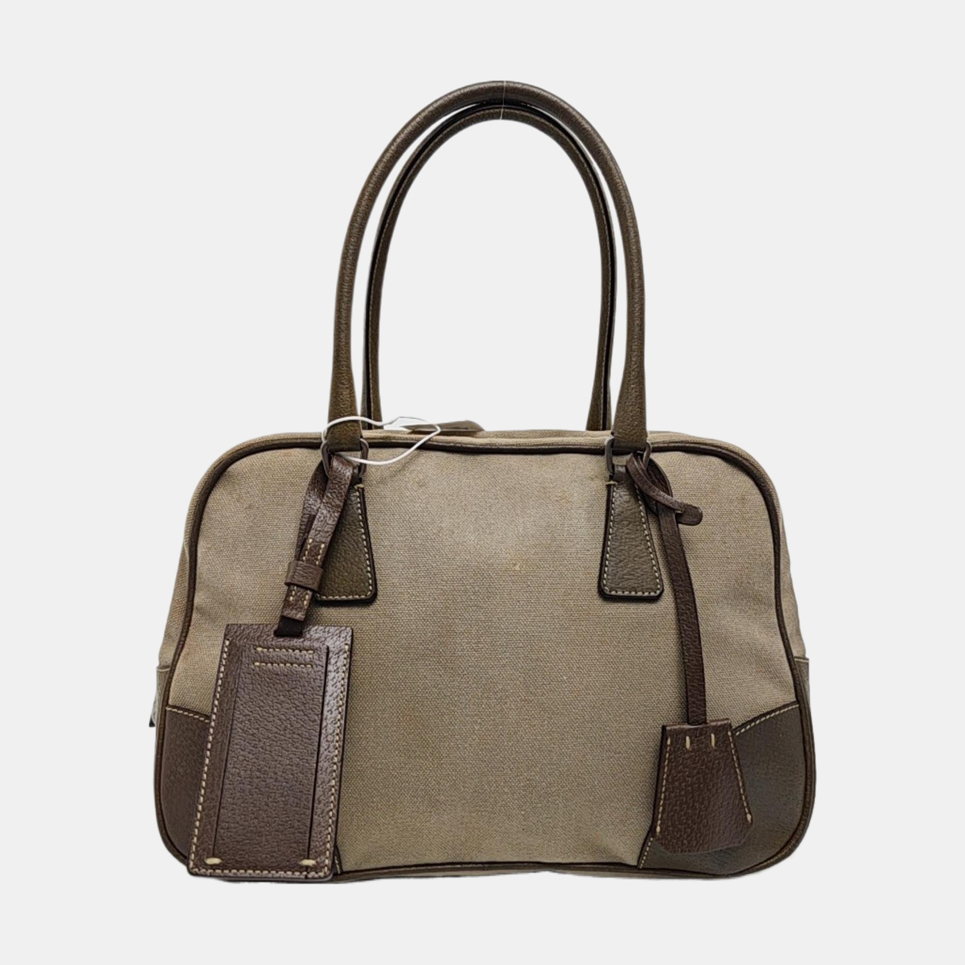 Canvas Top Handle Bag Gray