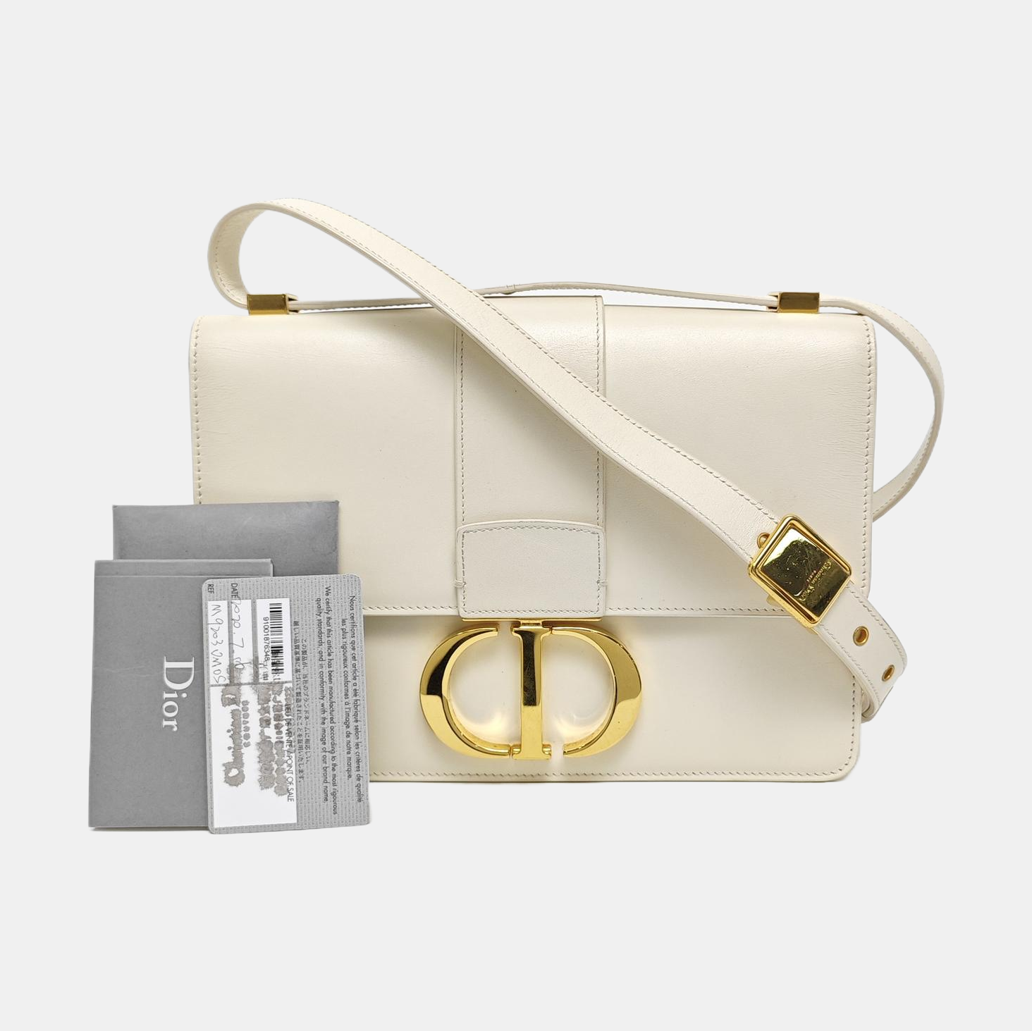 30 Montaigne Calfskin White