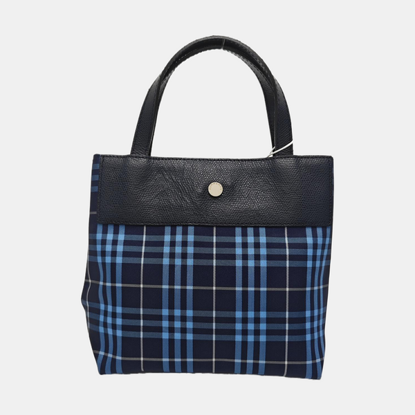 Canvas Top Handle Bag Blue
