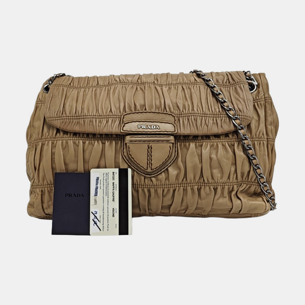 Gaufre Quilted Lambskin Beige