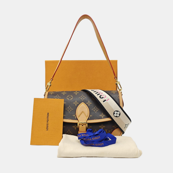 DIANE Monogram Coated Canvas Brown