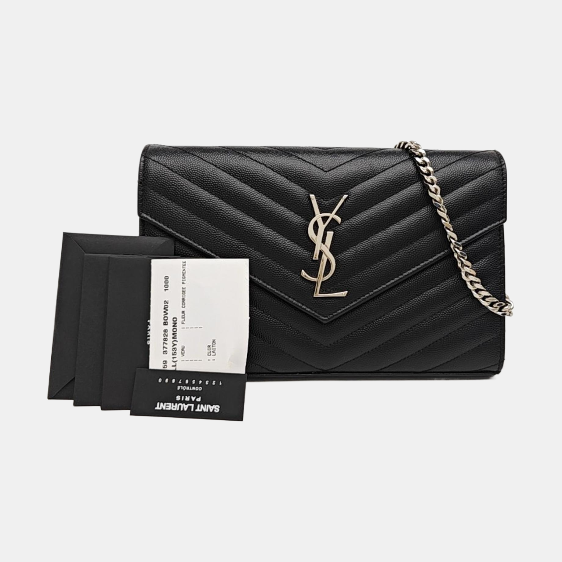 MONOGRAM Medium Chevron Calfskin Black