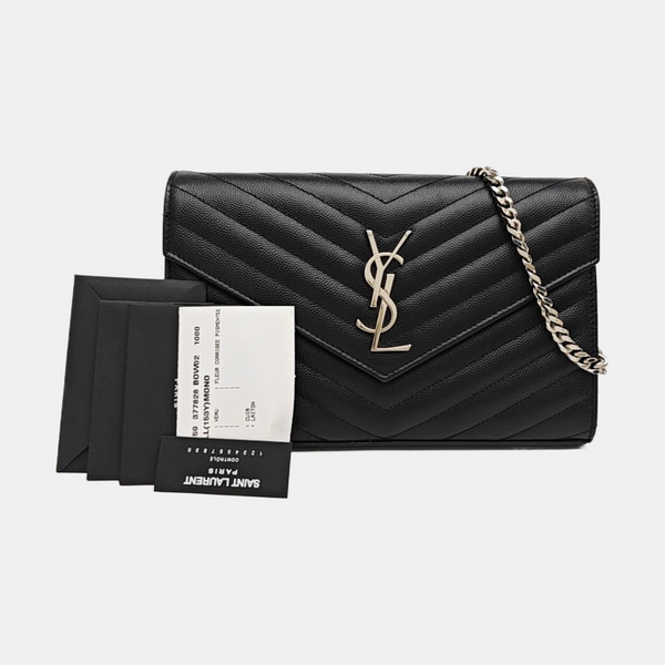 MONOGRAM Medium Chevron Calfskin Black