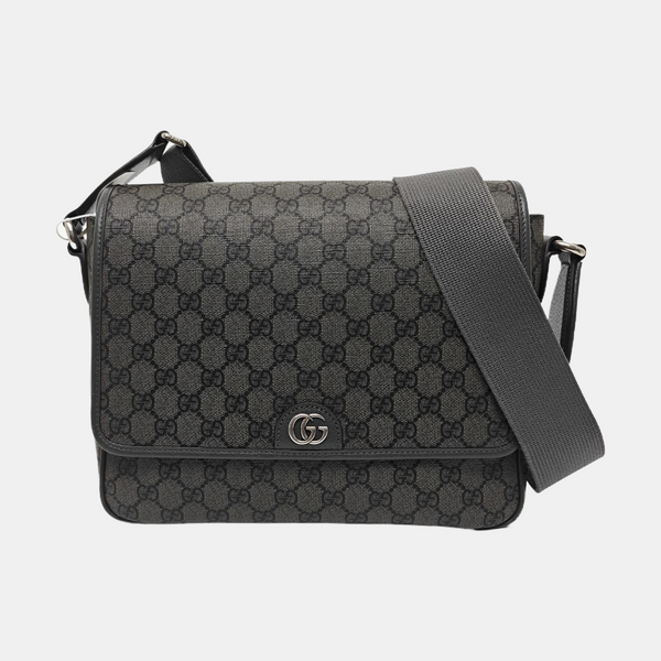 Ophidia Medium Monogram Coated Canvas Gray