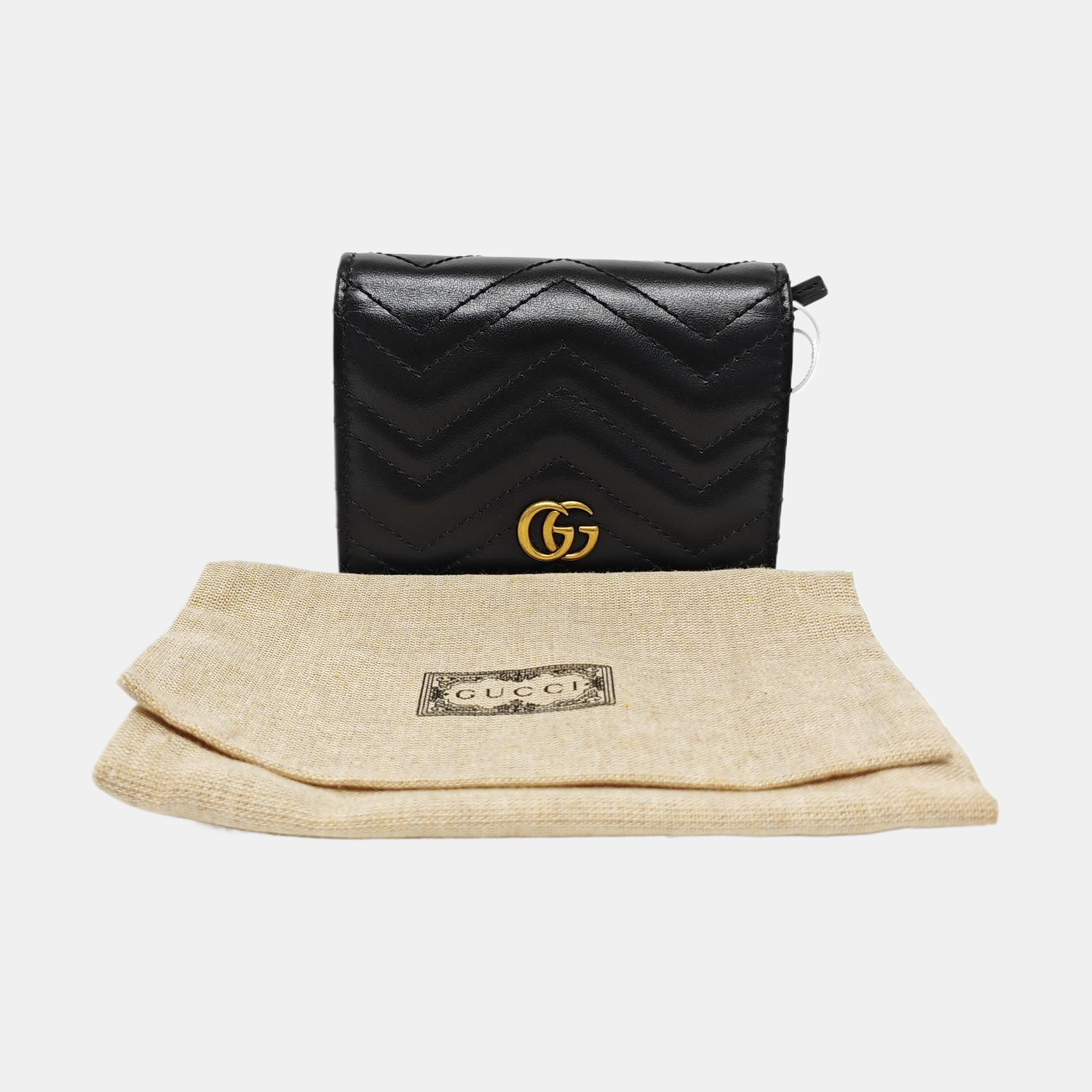 GG Marmont Mini Quilted Calfskin Black Wallet