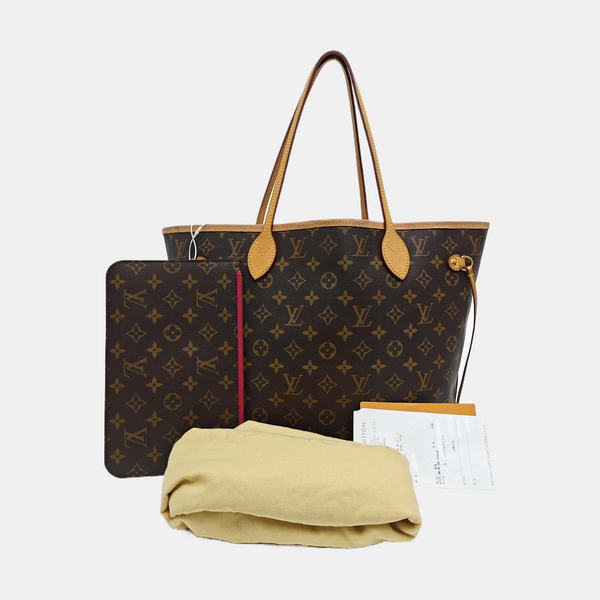 NEVERFULL MM Monogram Coated Canvas Brown