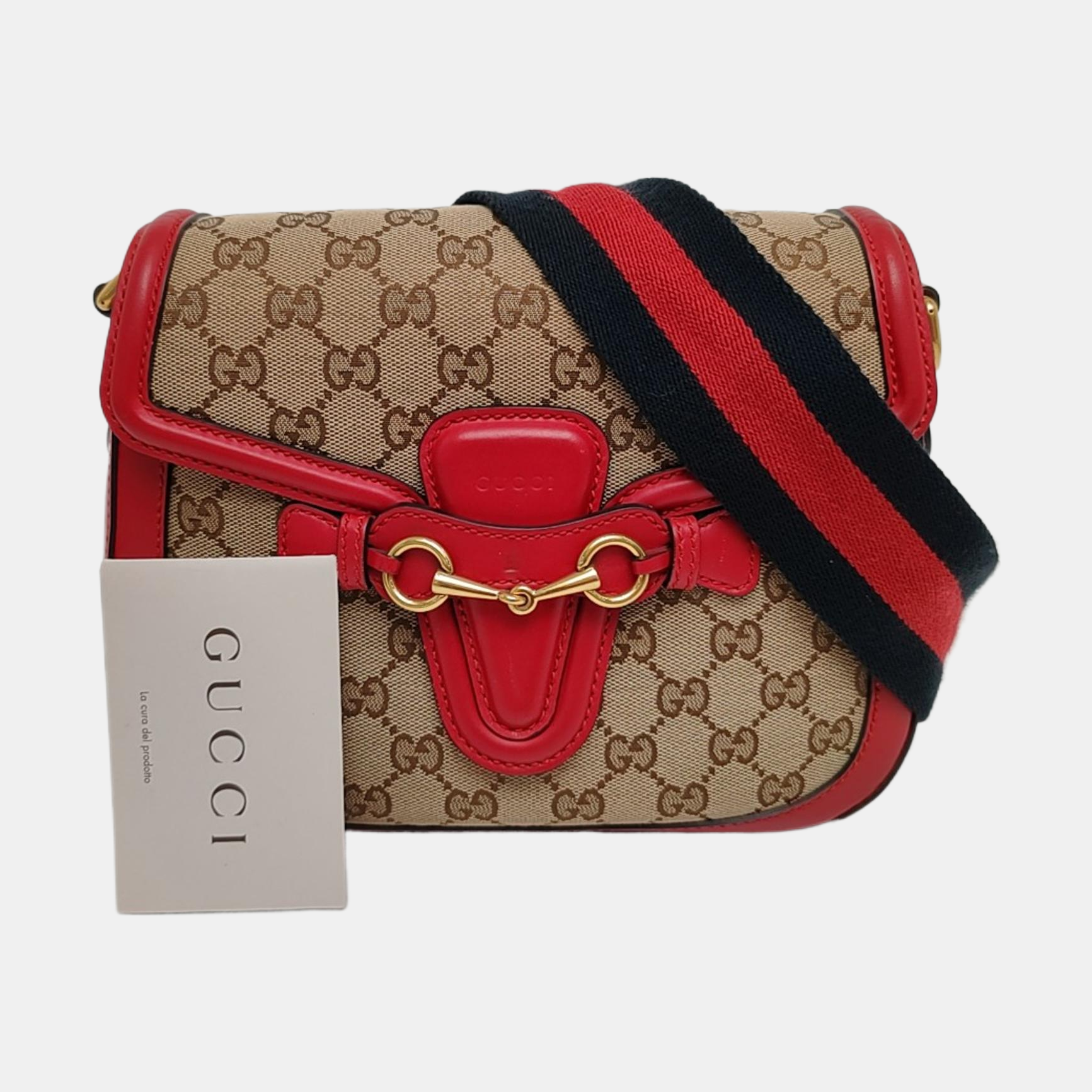 Lady Web Medium Monogram Canvas Brown