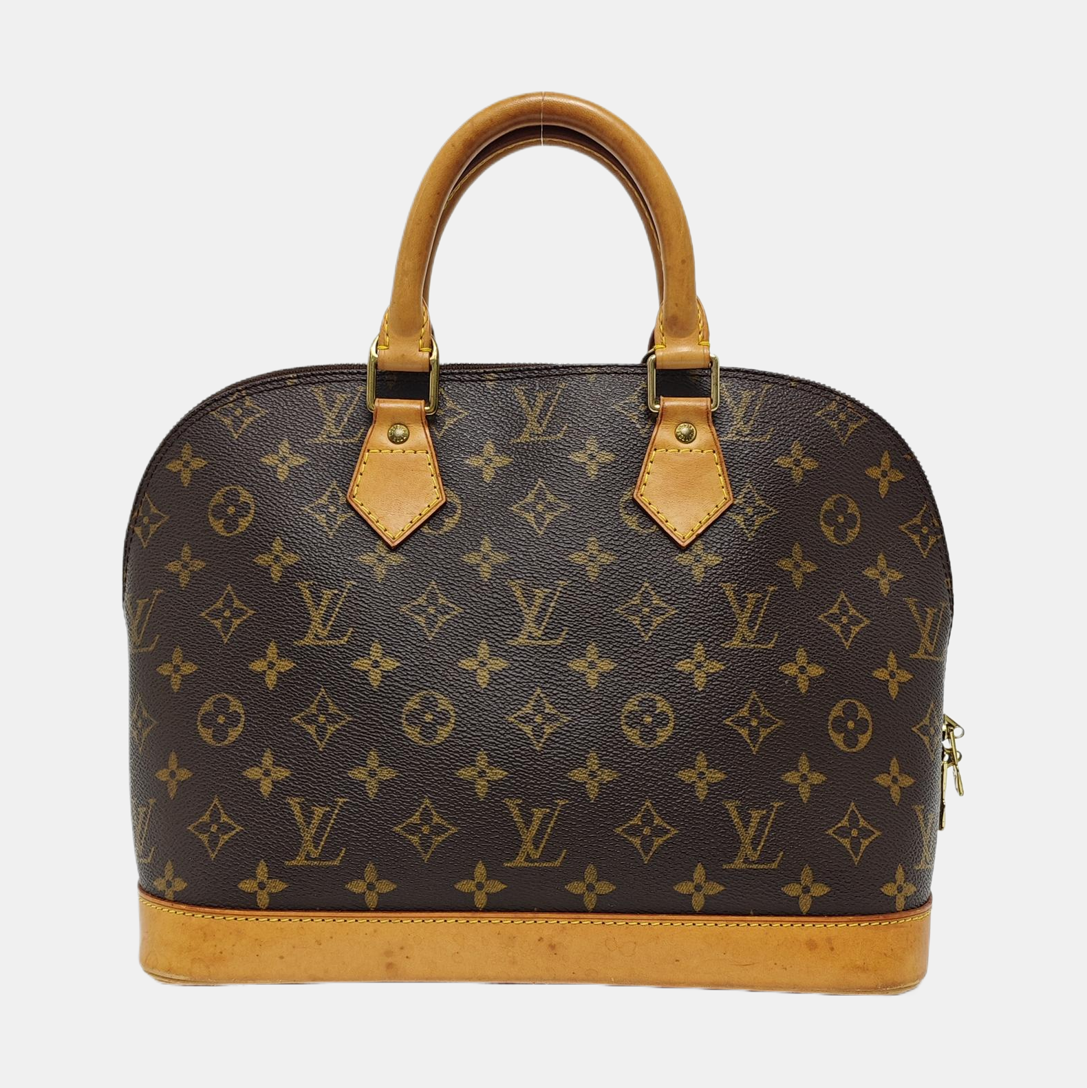 ALMA PM Monogram Coated Canvas Brown