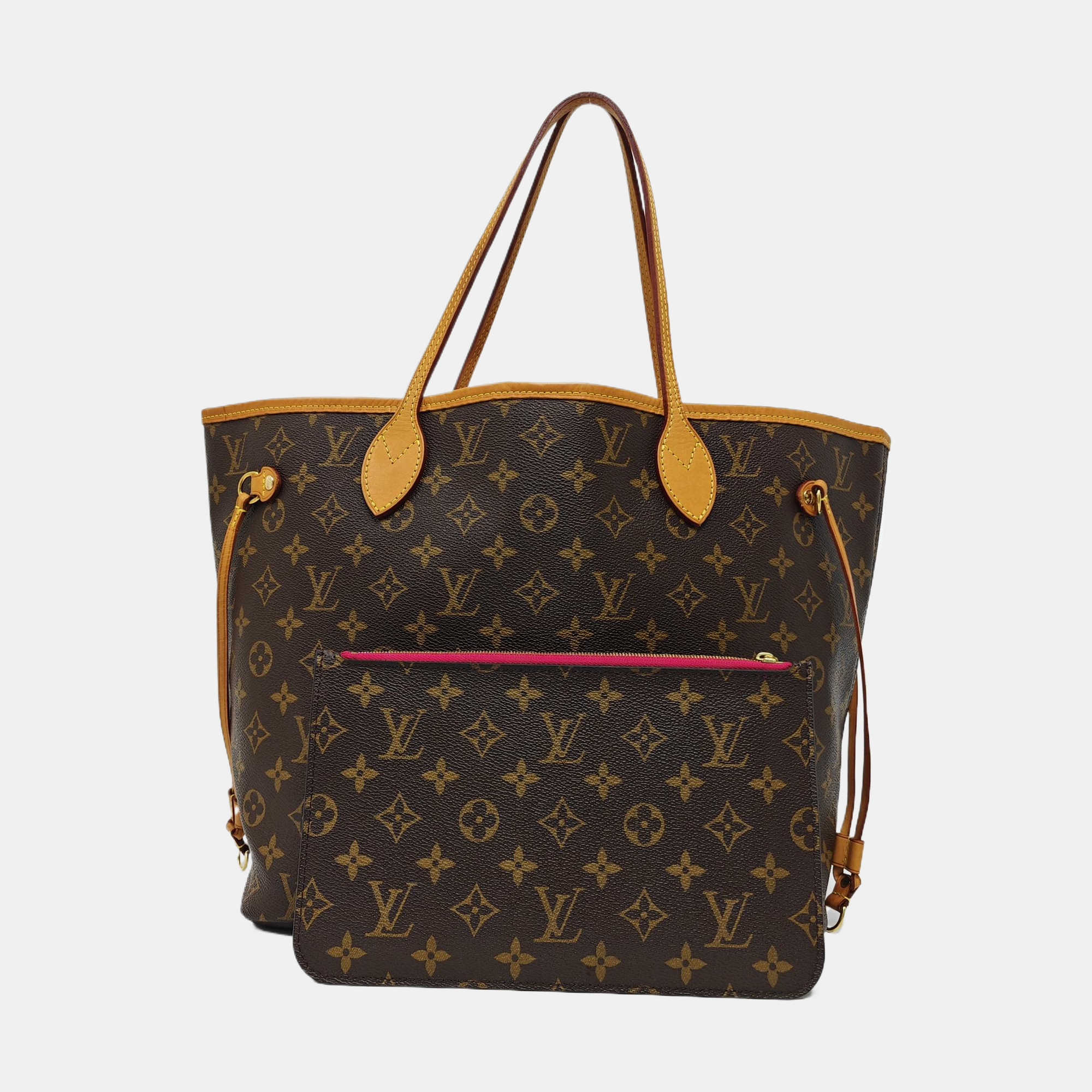 NEVERFULL MM Monogram Coated Canvas Brown