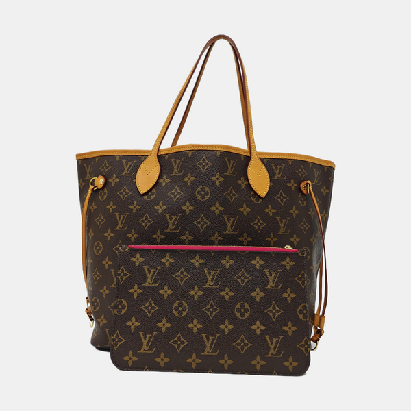 NEVERFULL MM Monogram Coated Canvas Brown