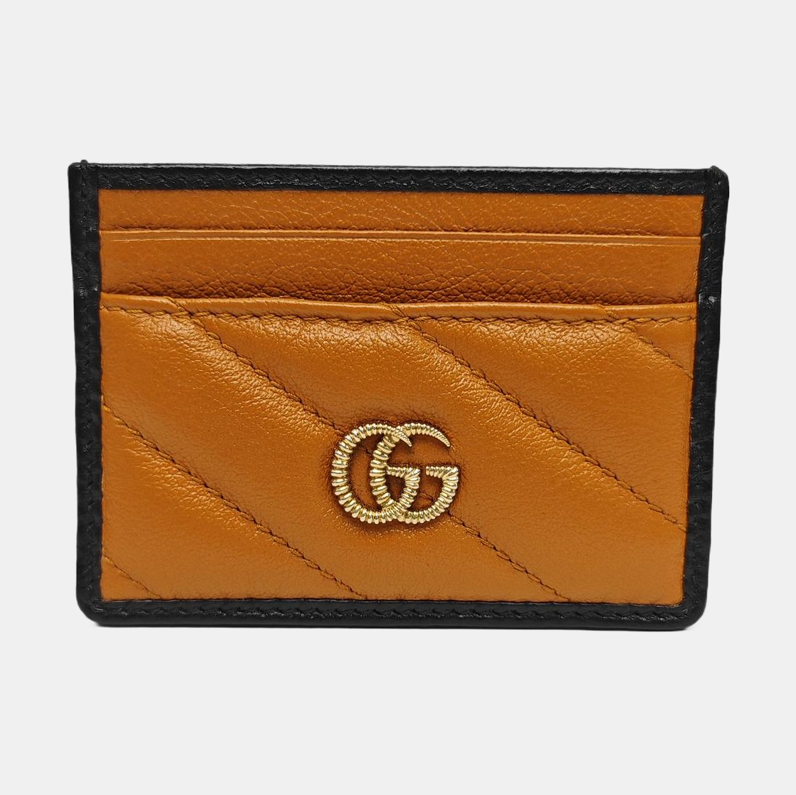 GG Marmont Mini Quilted Calfskin Brown Wallet