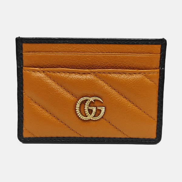 GG Marmont Mini Quilted Calfskin Brown Wallet