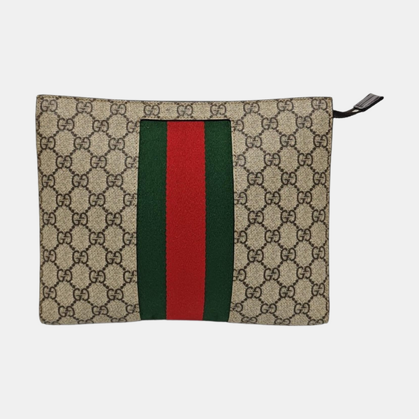 GG Supreme Monogram Coated Canvas Black