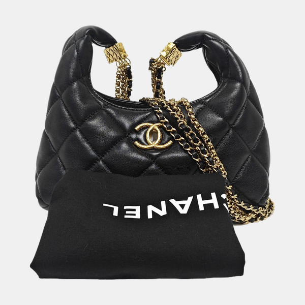 24A Quilted Lambskin Black