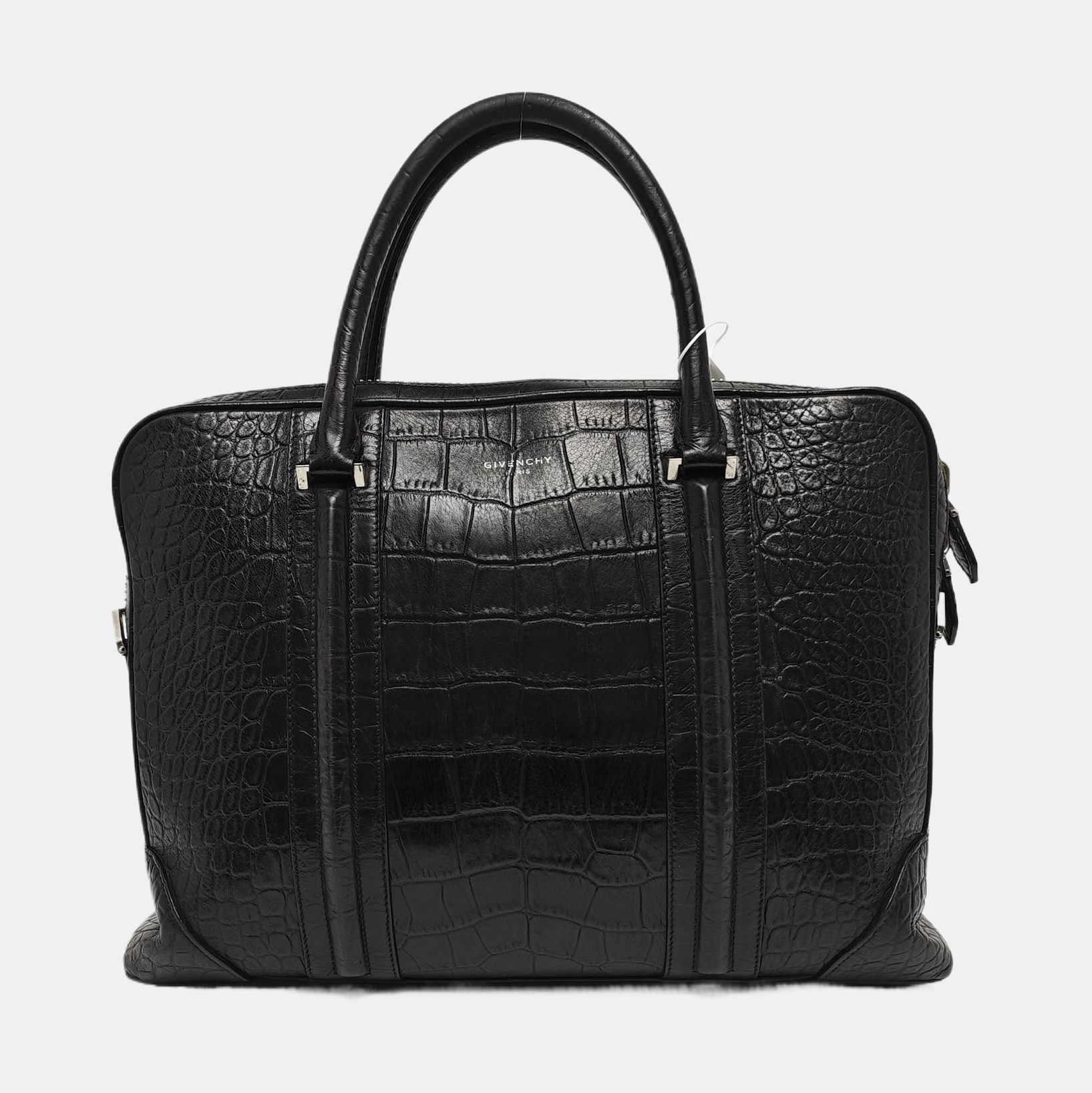 Calfskin Top Handle Bag Black