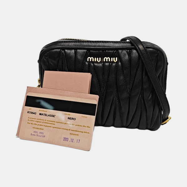Matelassé Quilted Lambskin Black
