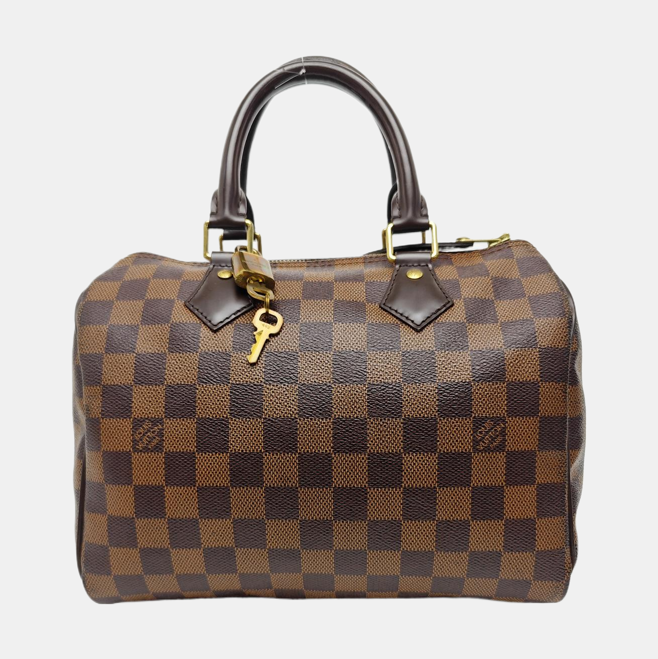 SPEEDY 25 Damier Ebene Coated Canvas Brown