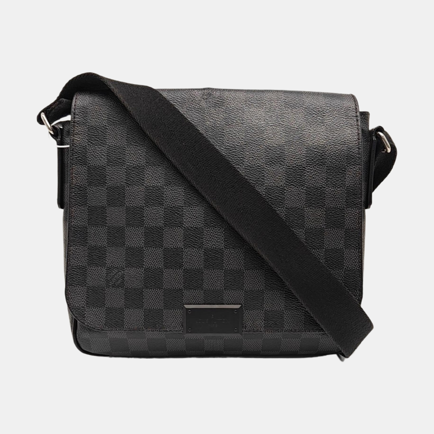 DISTRICT PM Damier Graphite Coated Canvas Gray