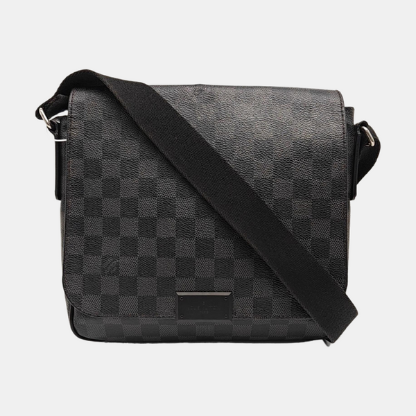 DISTRICT PM Damier Graphite Coated Canvas Gray